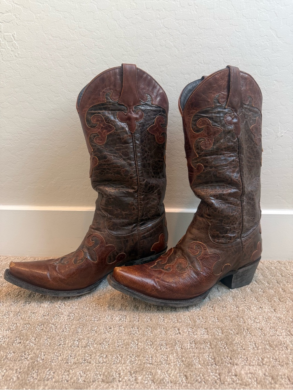 Lane Boots Women’s Brown Western Embroidered Heeled Boots